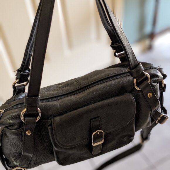 SOPRANO LEATHER HANDBAG CROSSBODY - Picture 1 of 10